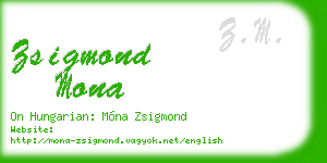 zsigmond mona business card
